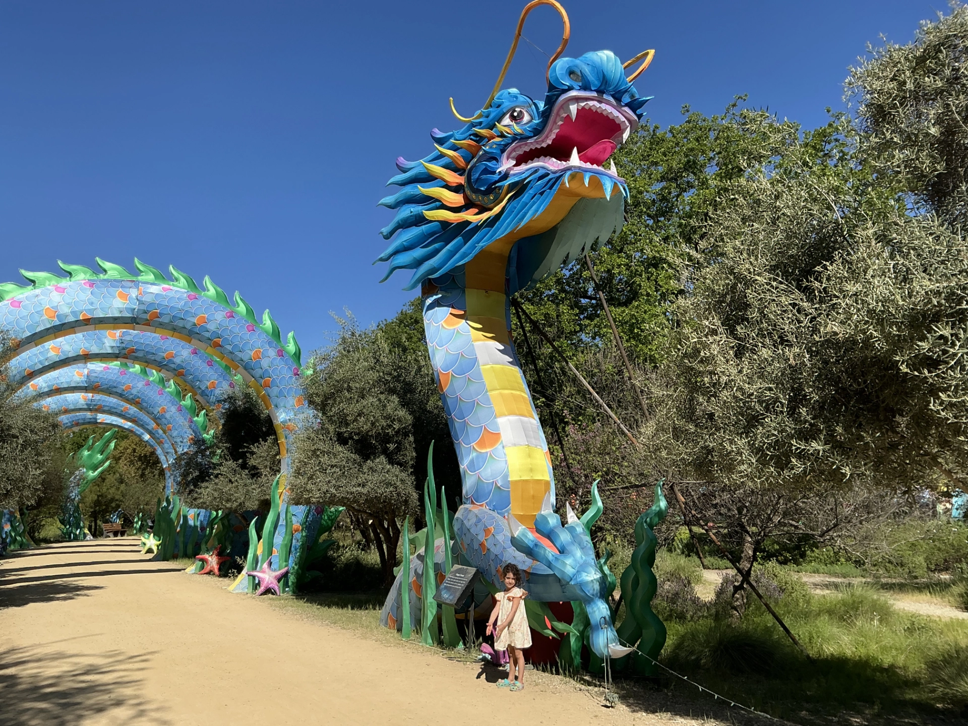 colorful dragon sculpture