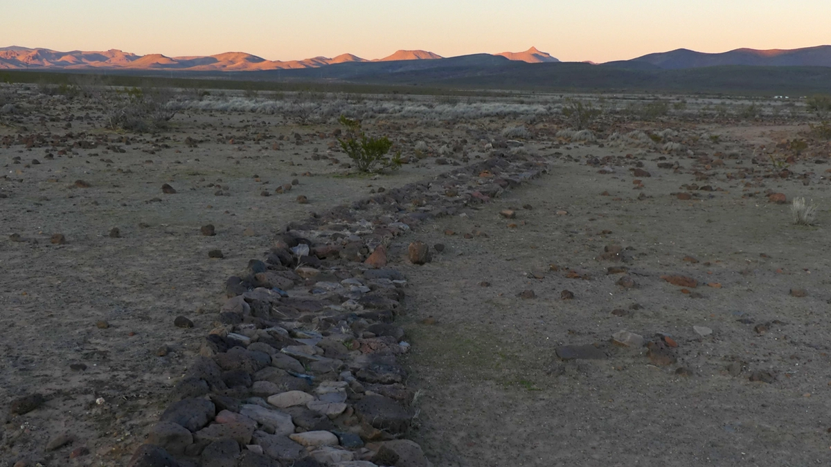 mysterious low stone walls