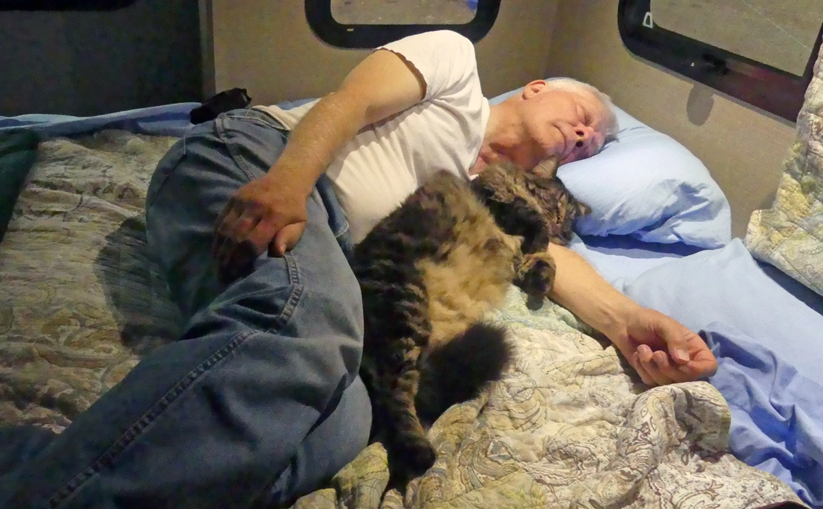 Elio spooning with Dennis