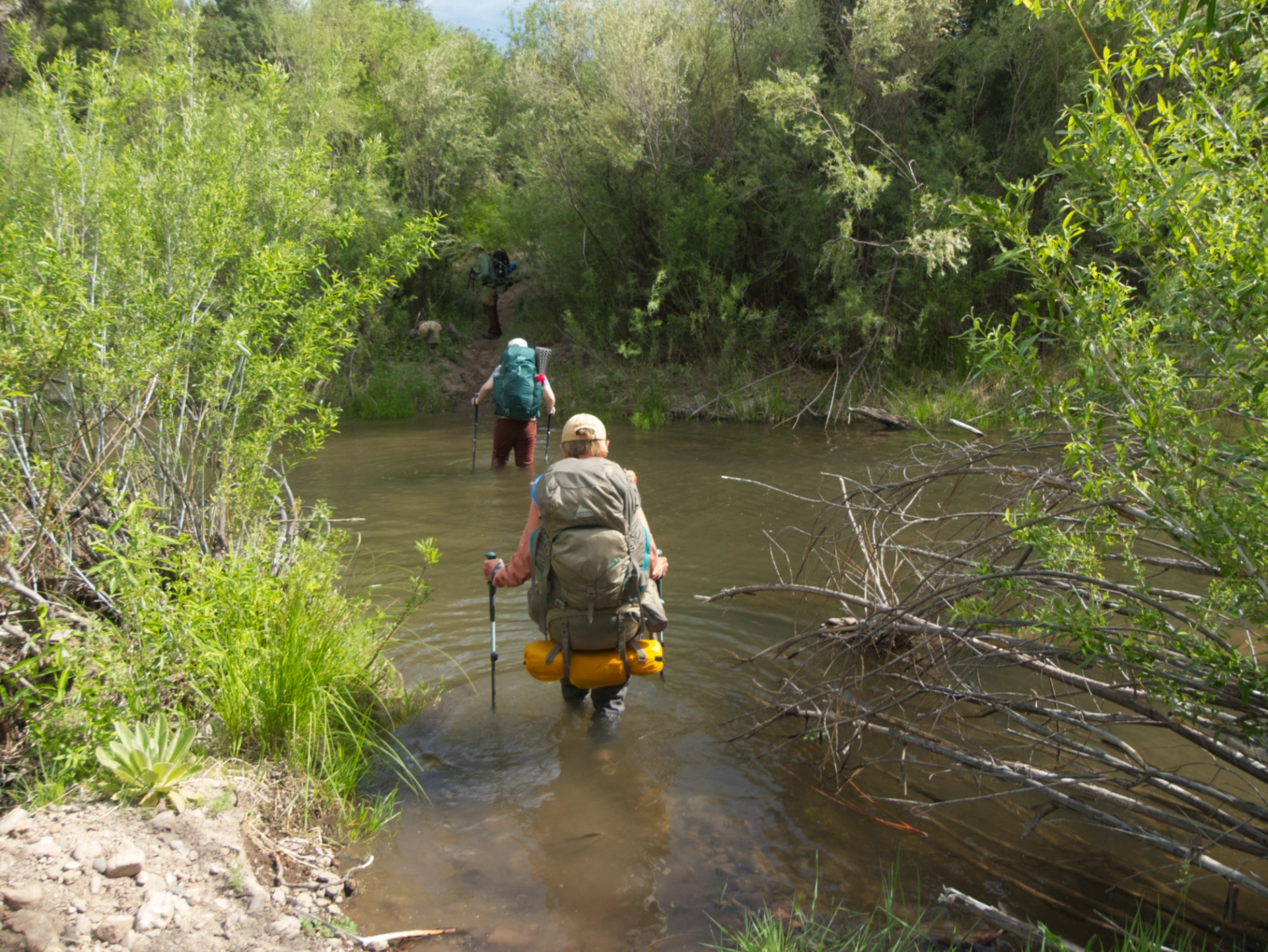 butt-deep crossing of the Middle Fork