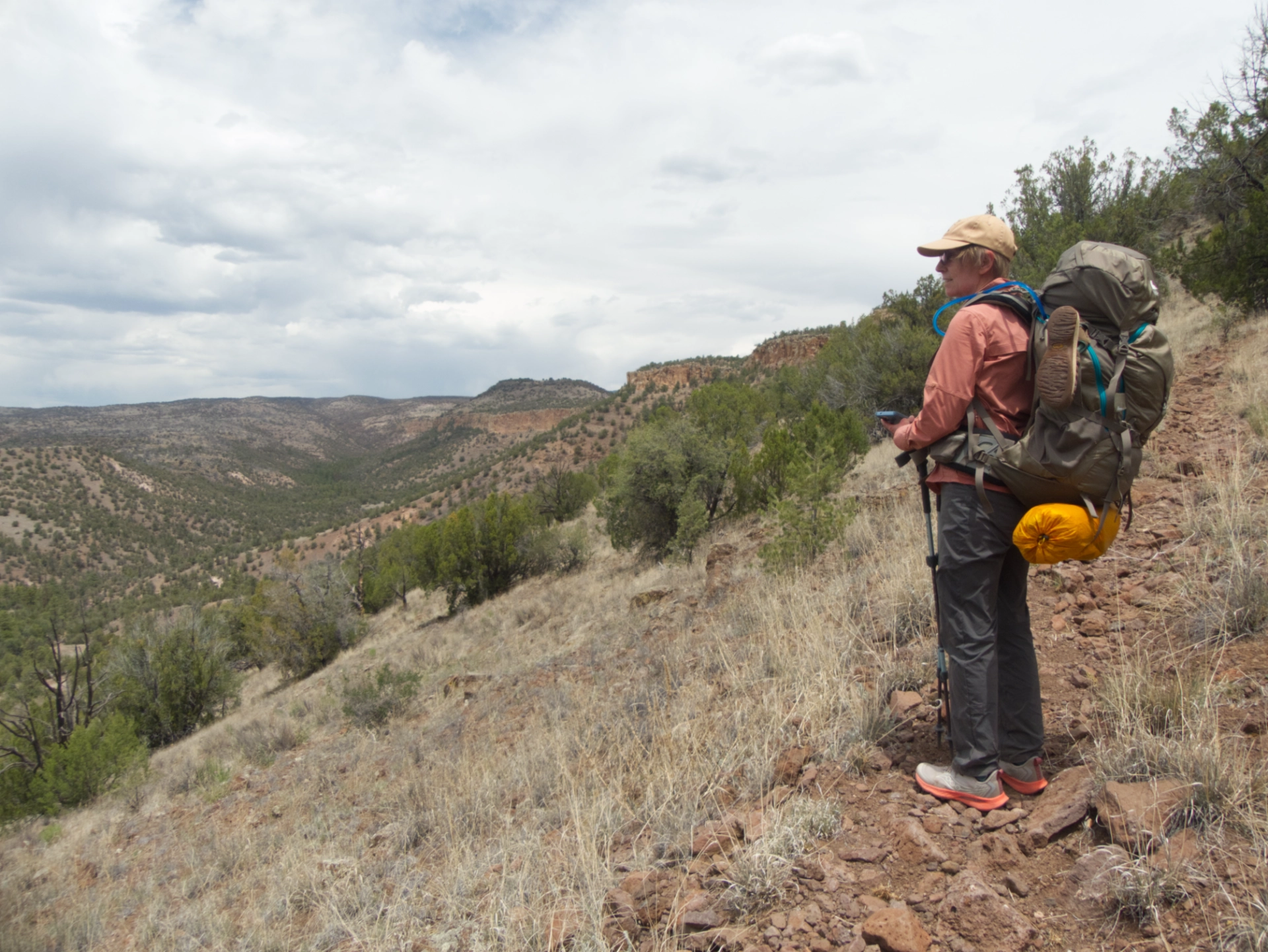 Diane looking out across an unnamed canyon