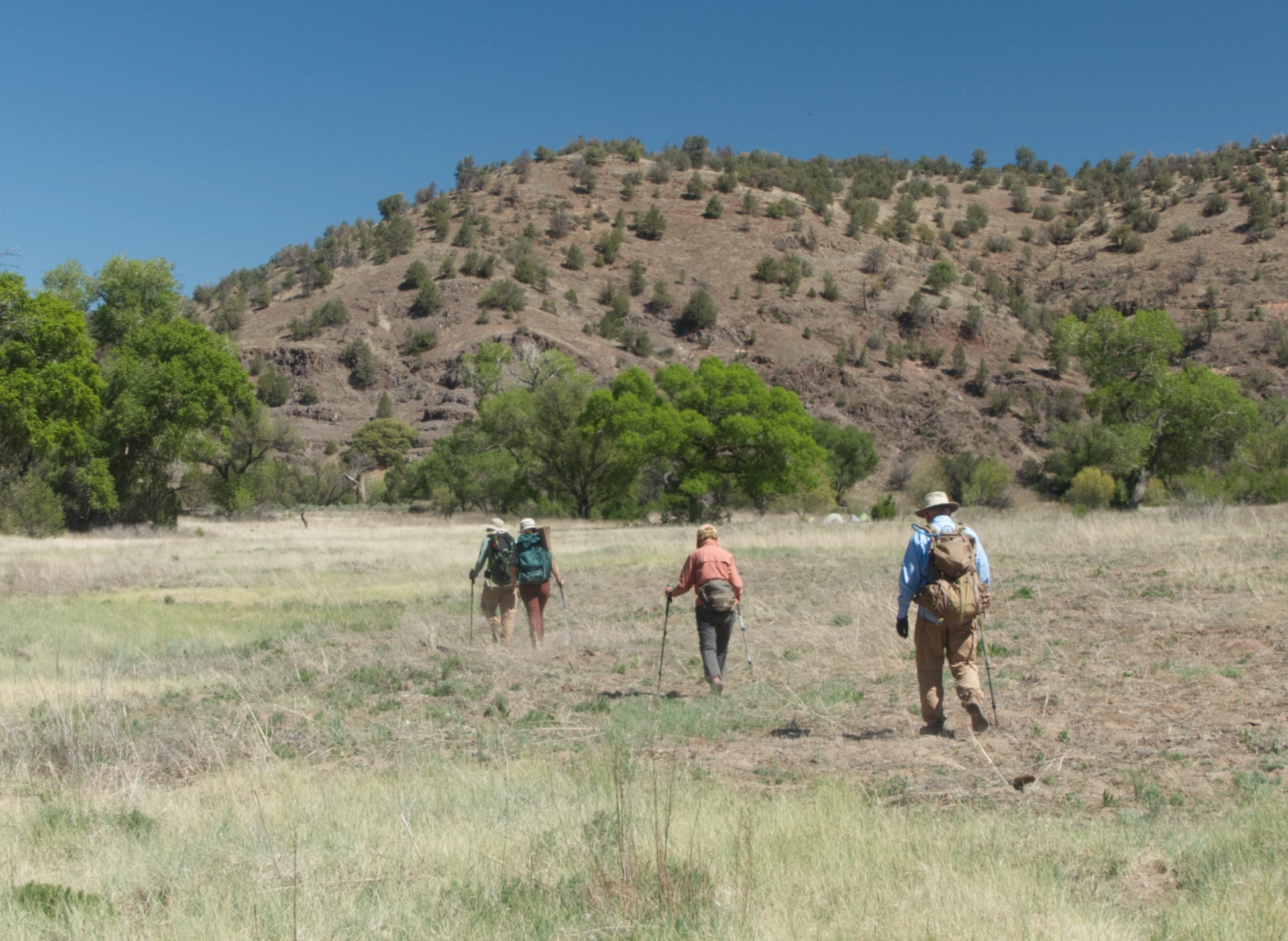 hikers heading up the East Fork