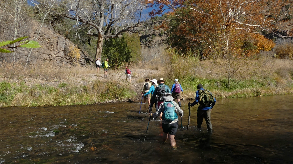 back across the stream