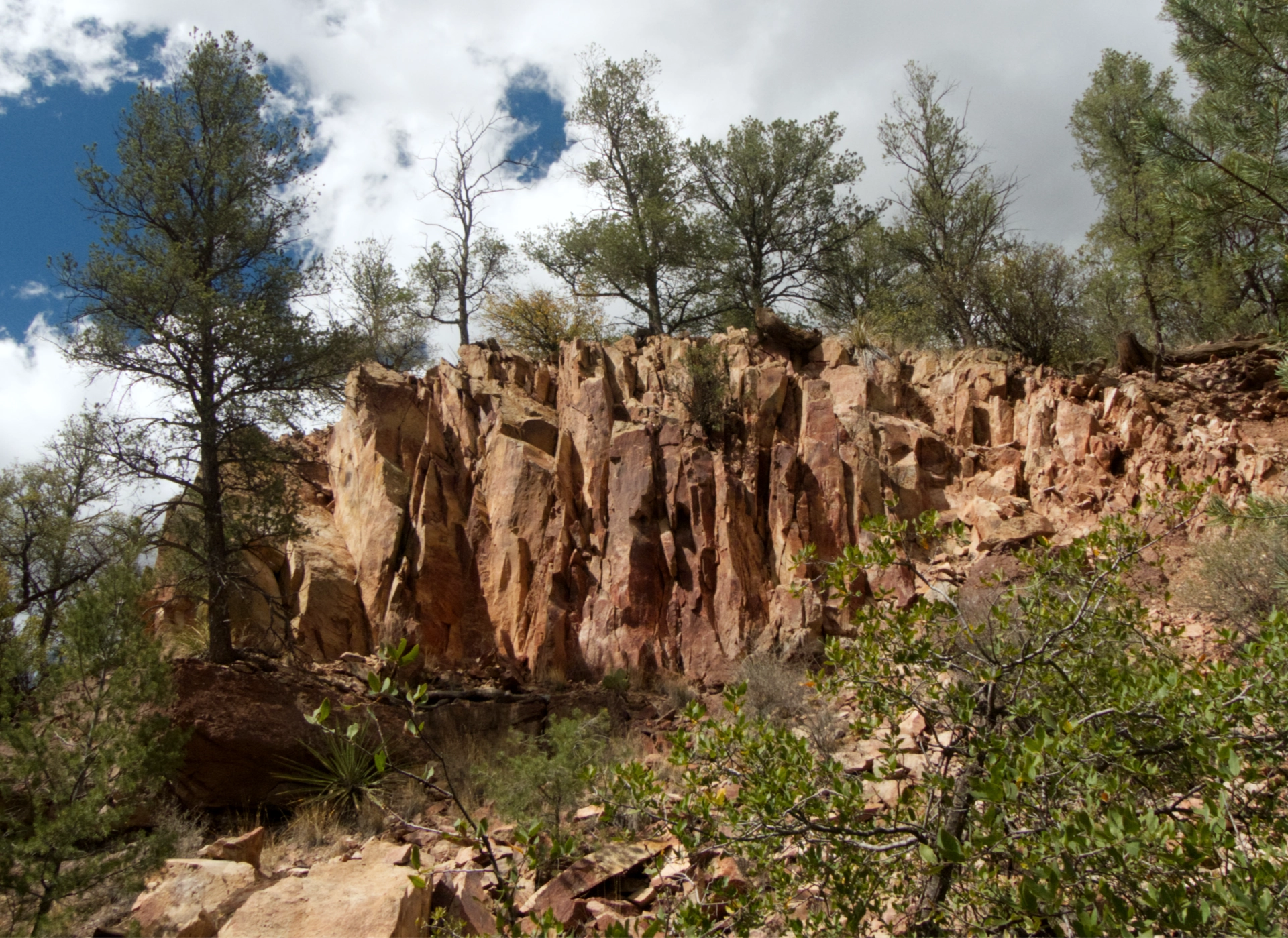 Rocky canyon wall