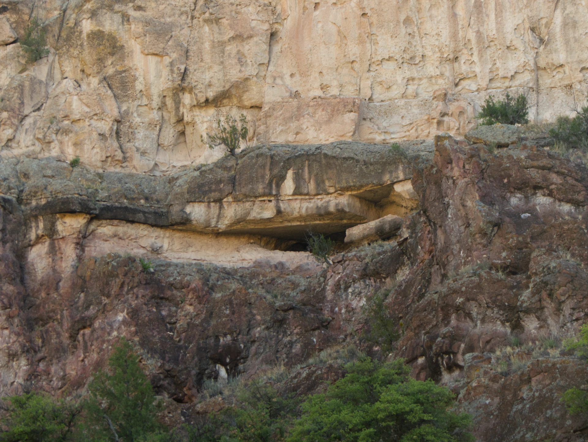 close up of a cliff dwelling near our camp