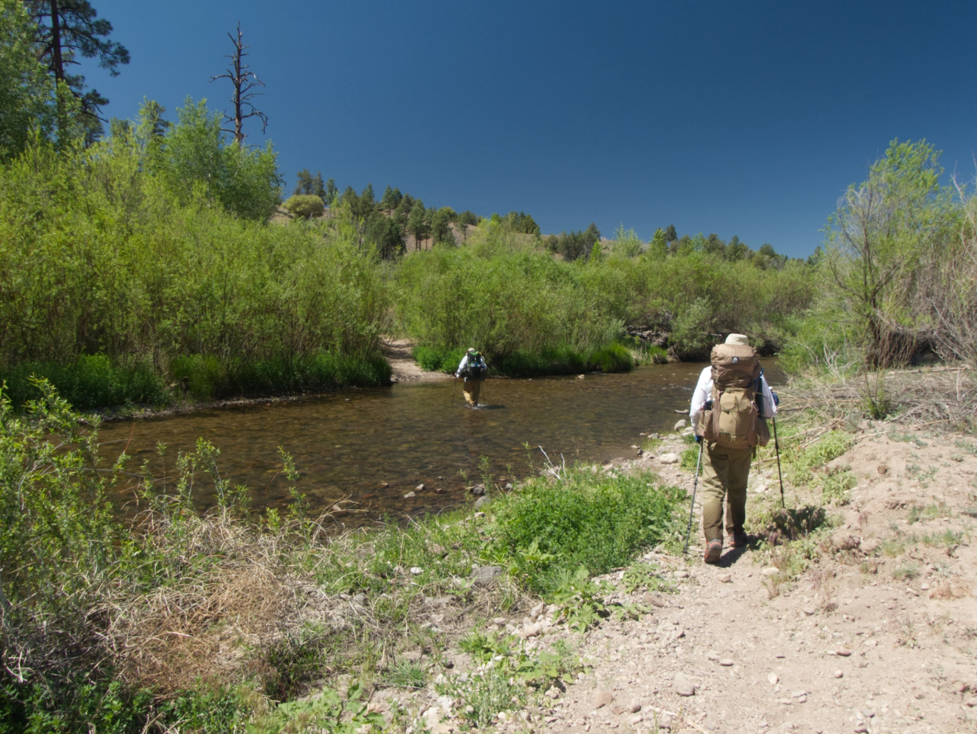 last crossing of the Middle Fork Gila River