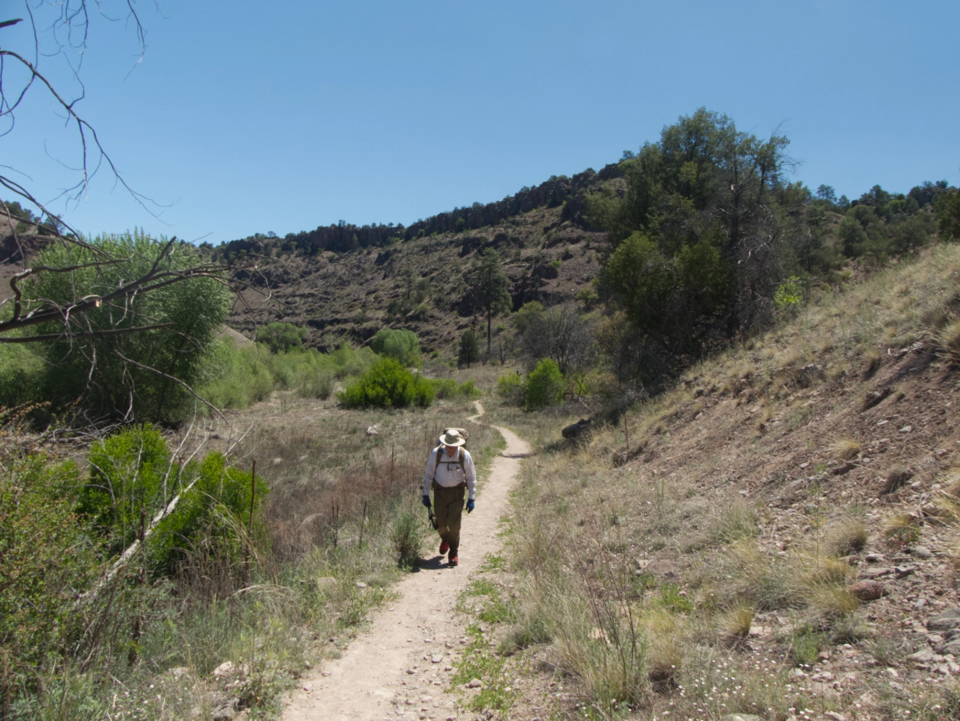 hiking coming out of the canyon