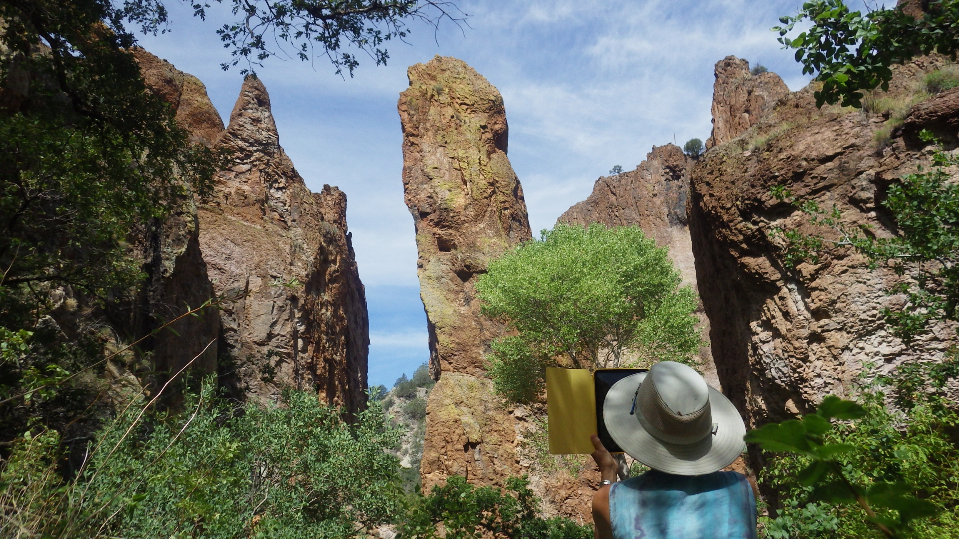 Marion photographing rock spires