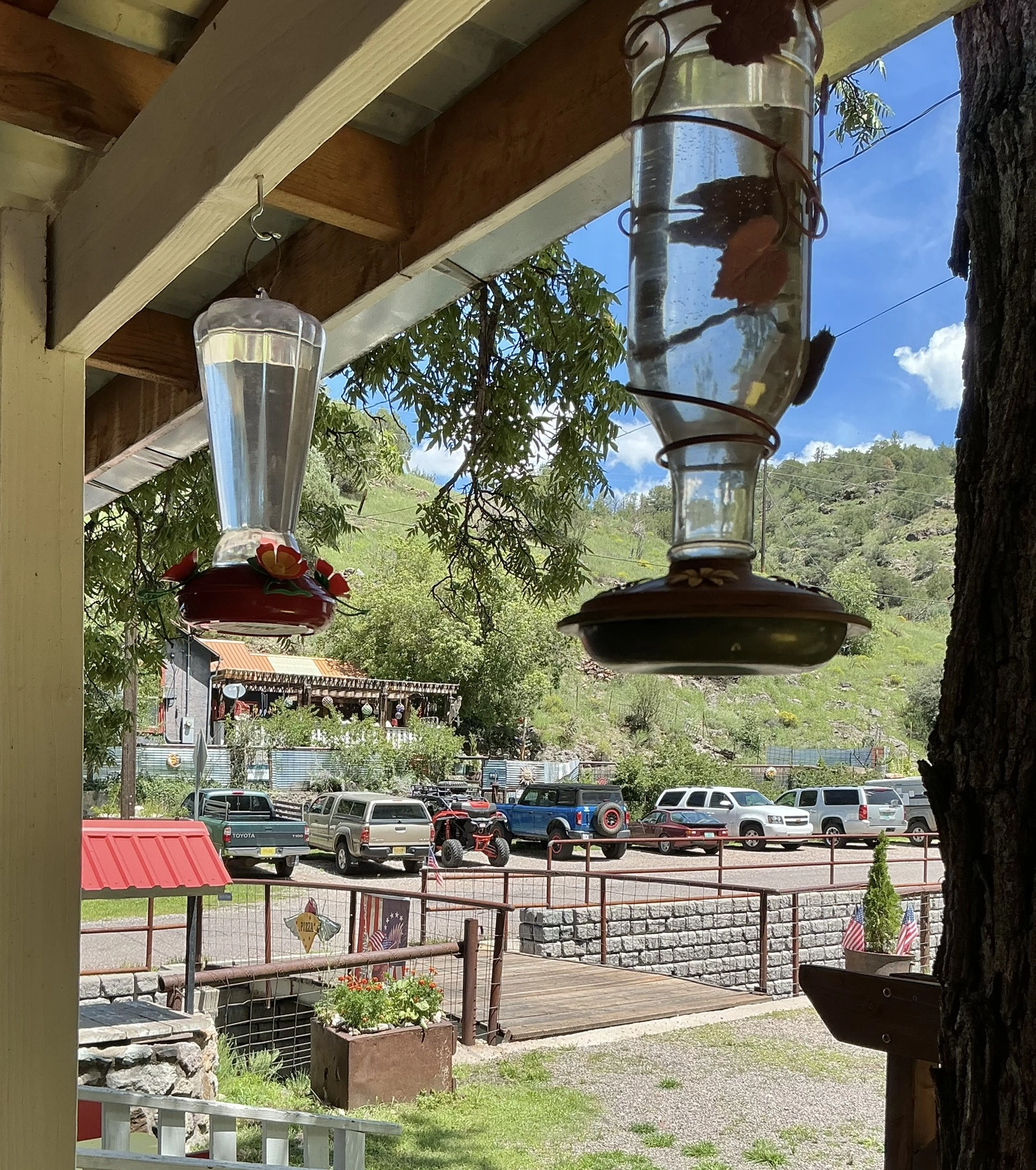 view from a coffee shop in Mogollon