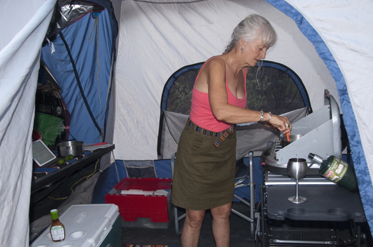 Cooking in the rain