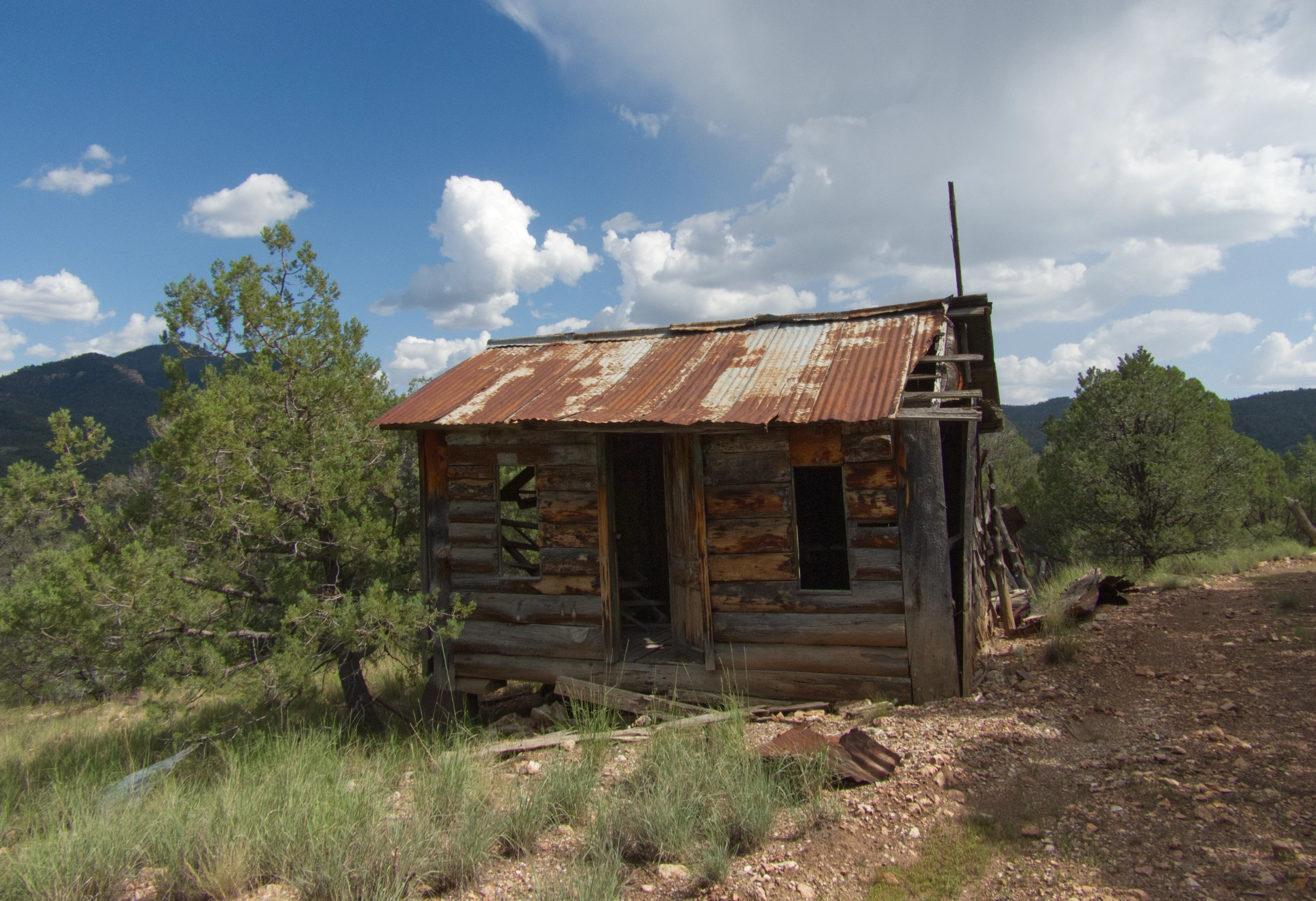 small cabin close to the road