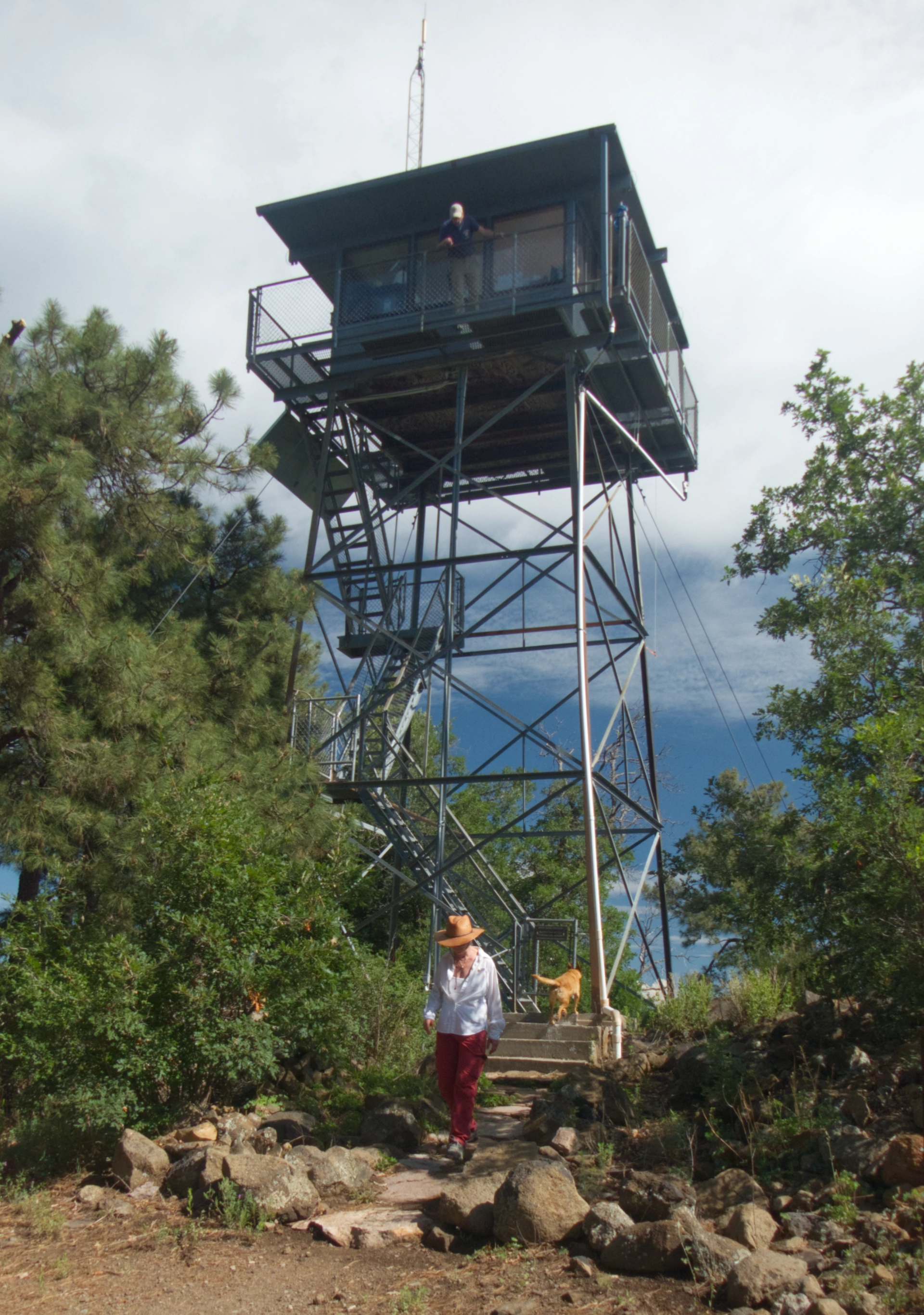 Lookout with Debra and Smoke in the foreground