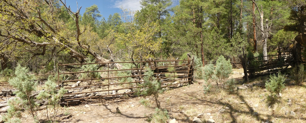 old metal corral