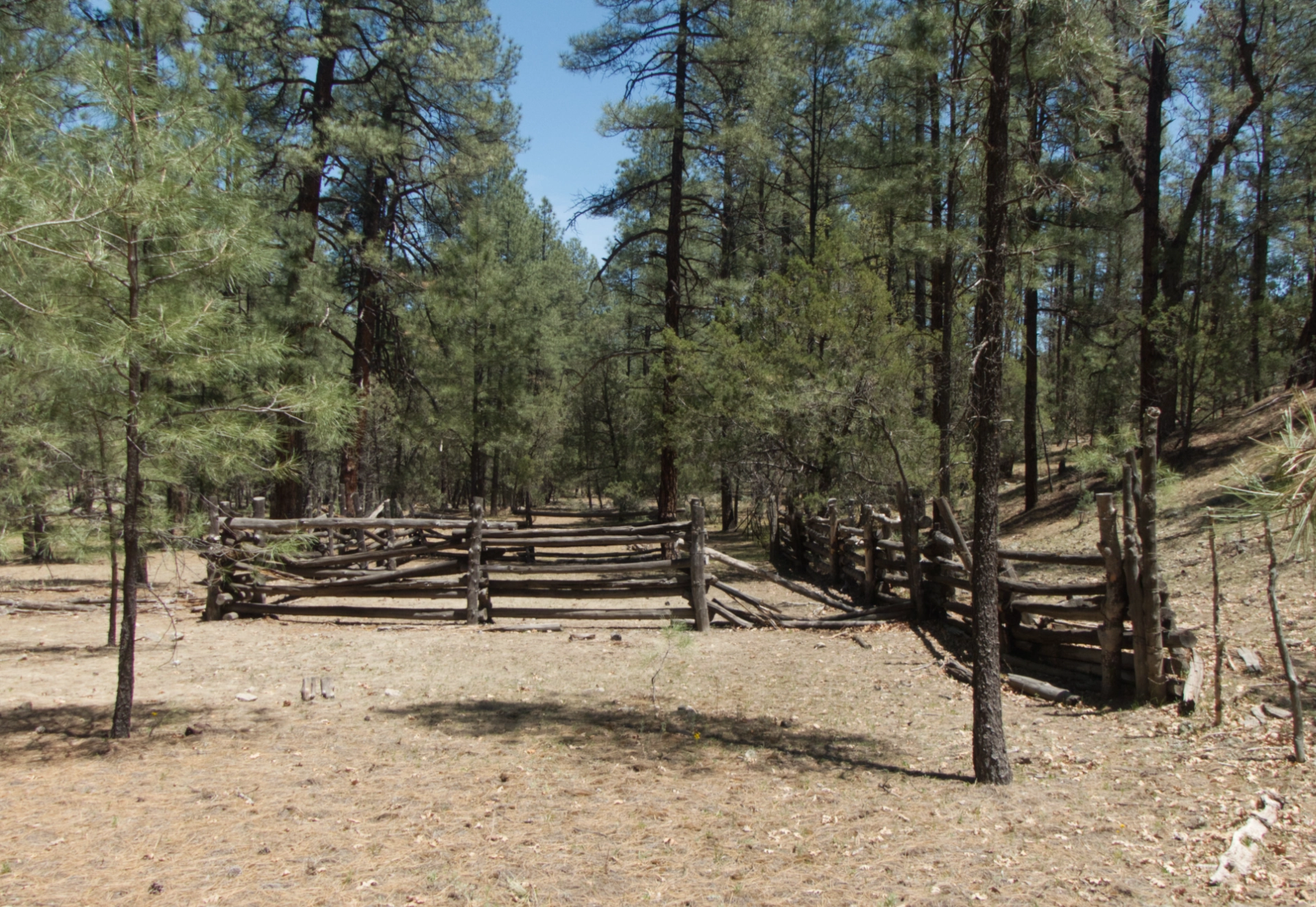 old wooden corral
