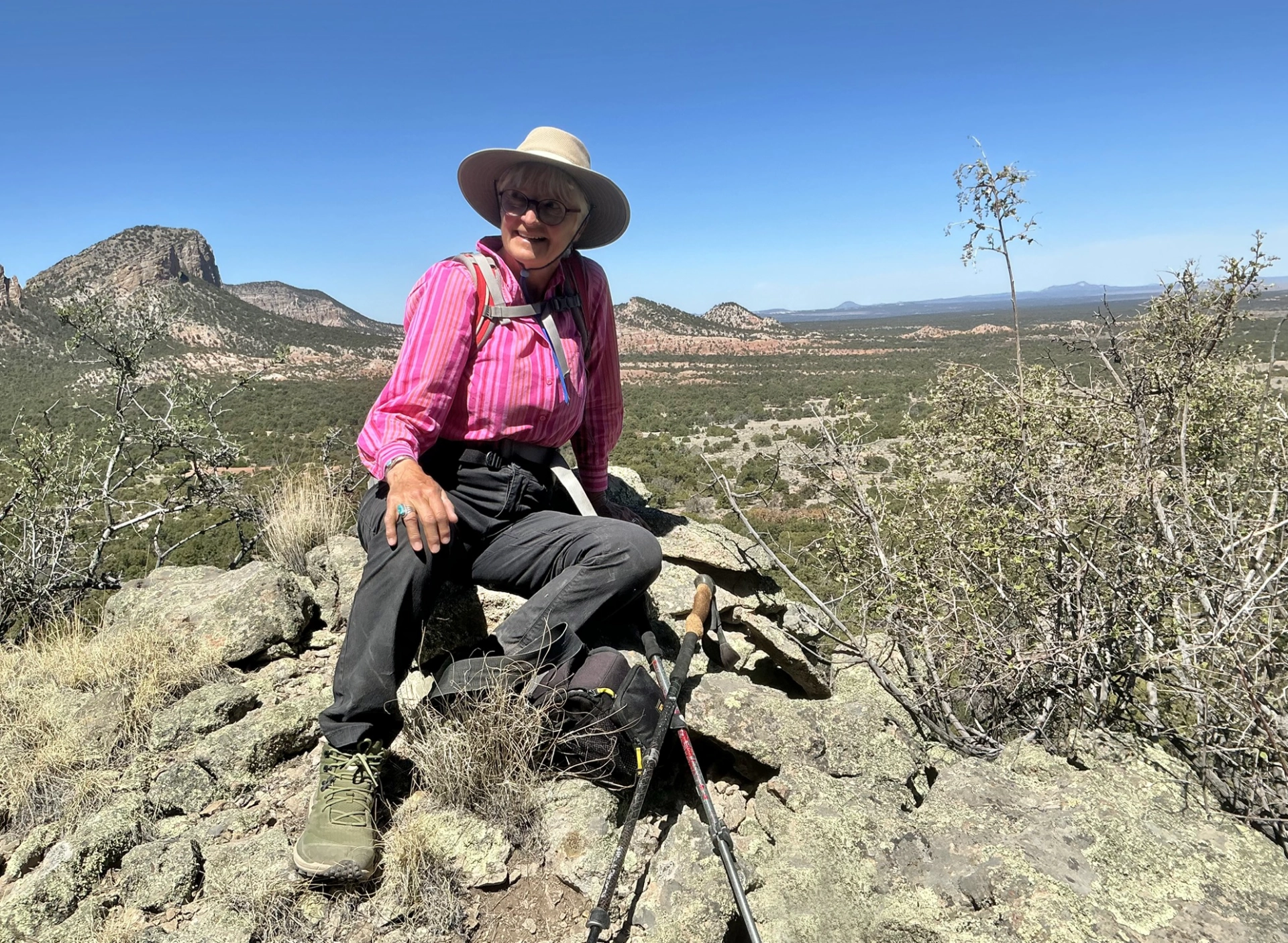 me atop a rock outcrop in the Sawtooths