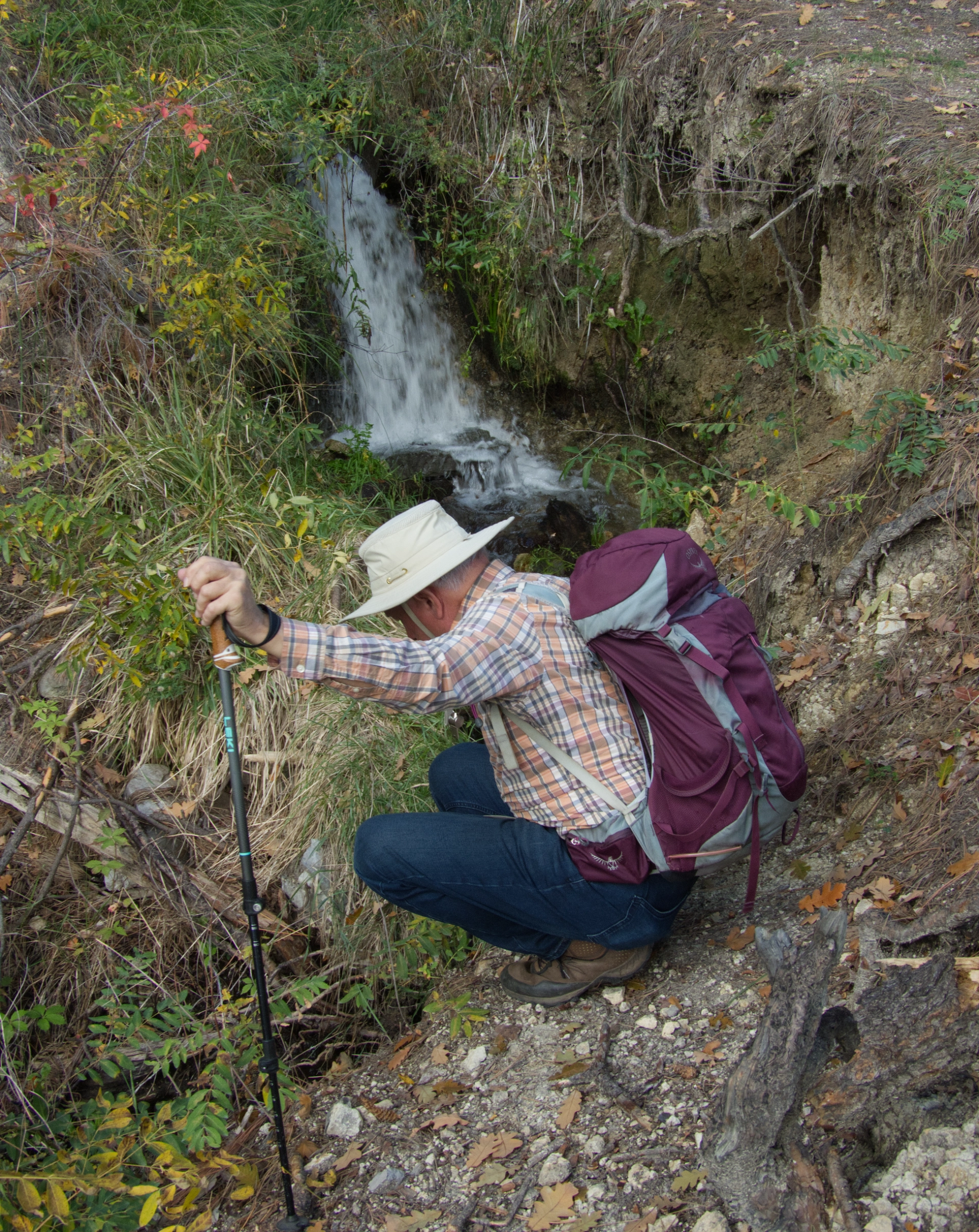 small waterfall near McCauley Warm Springs