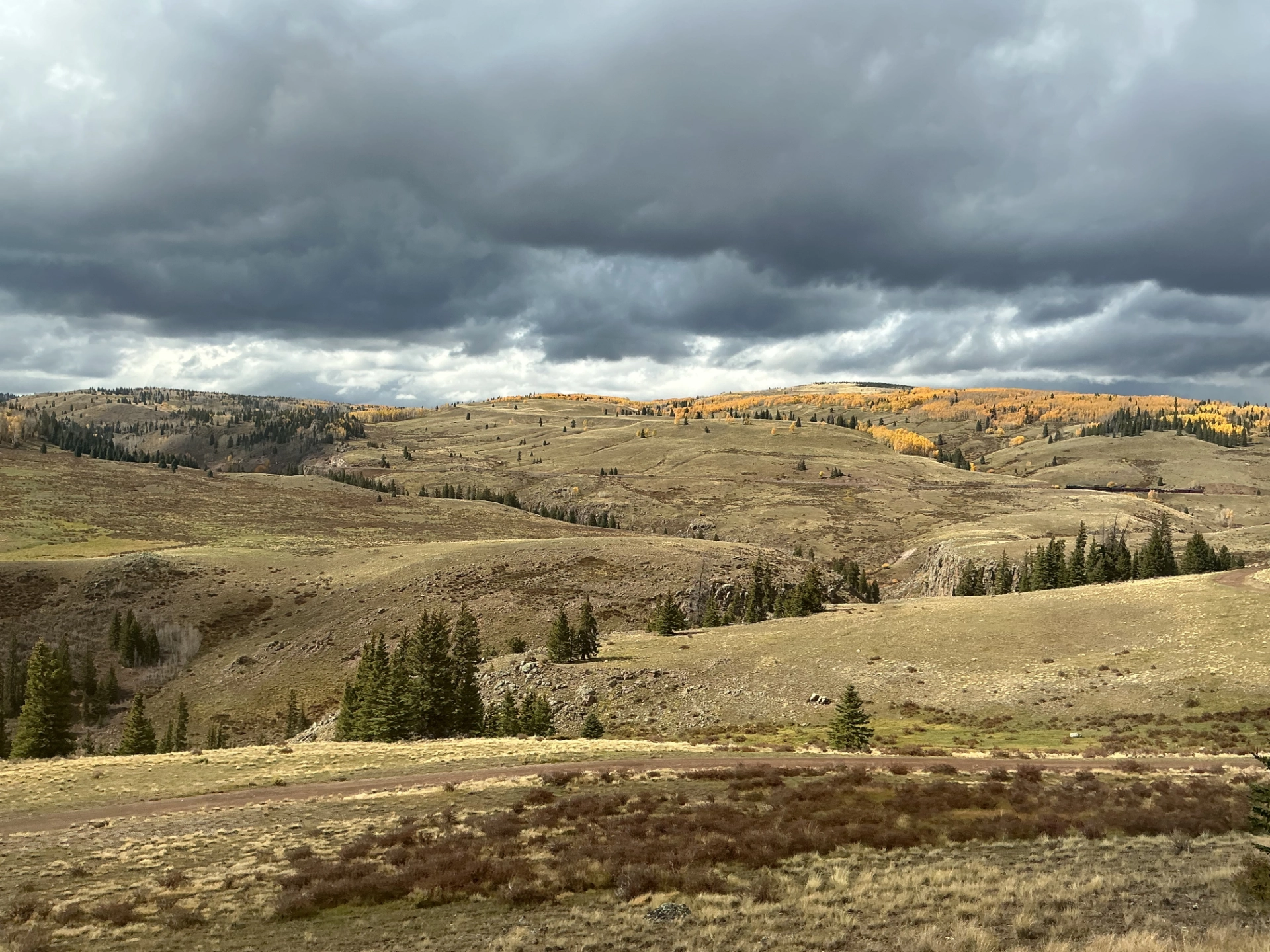 brooding skies