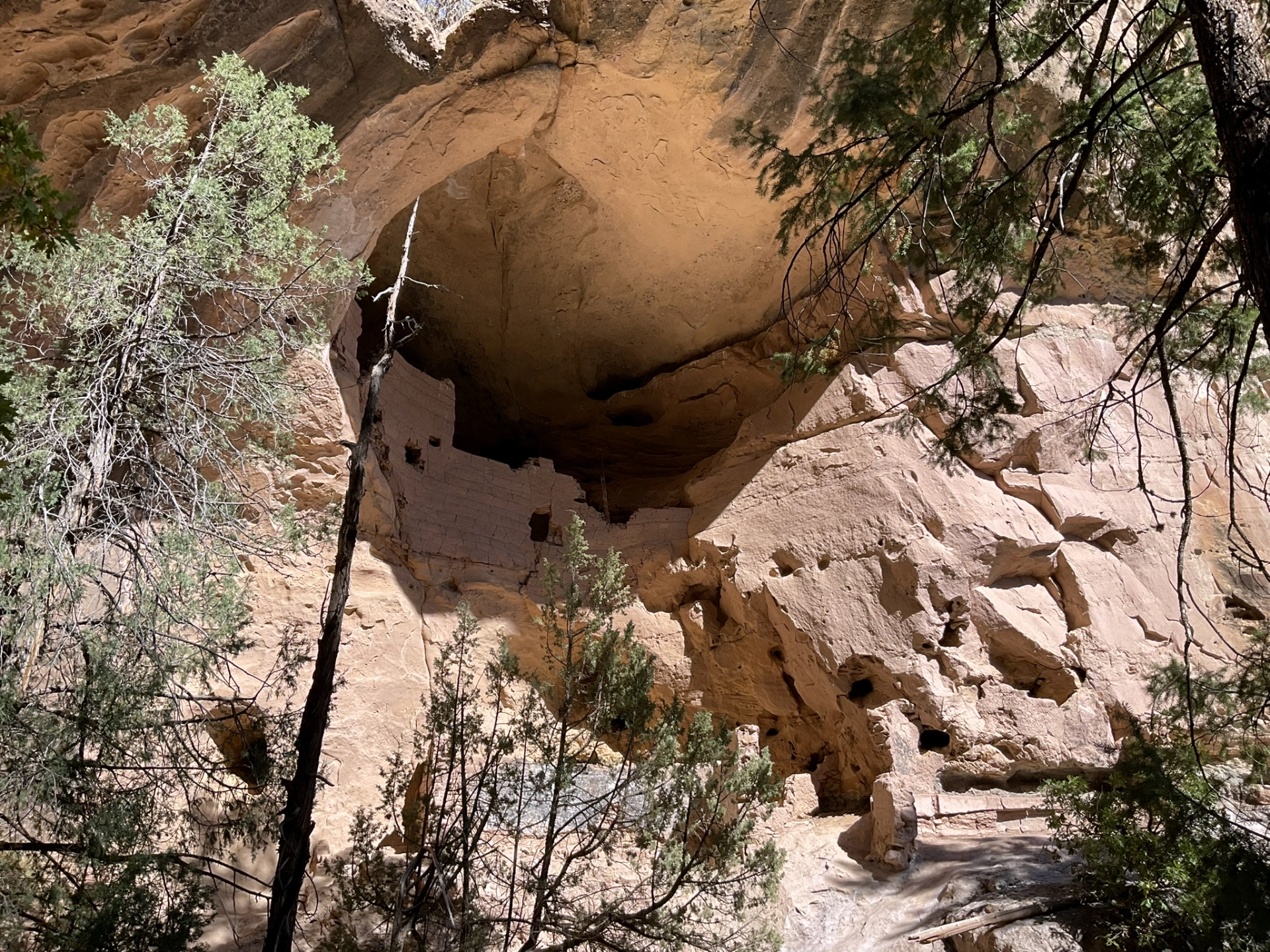 imposing cliff dwelling