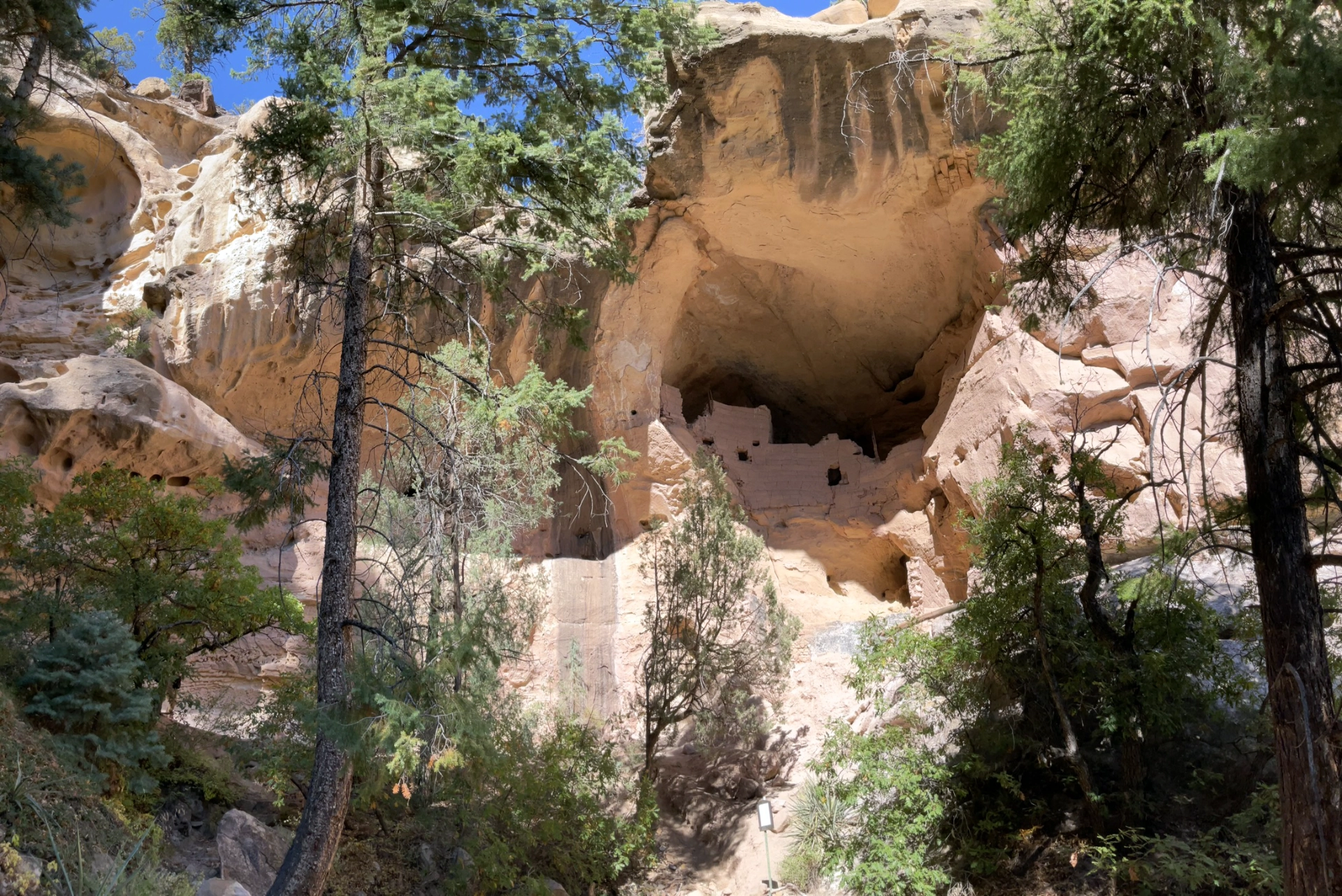 sweeping view of the cliff dwellings