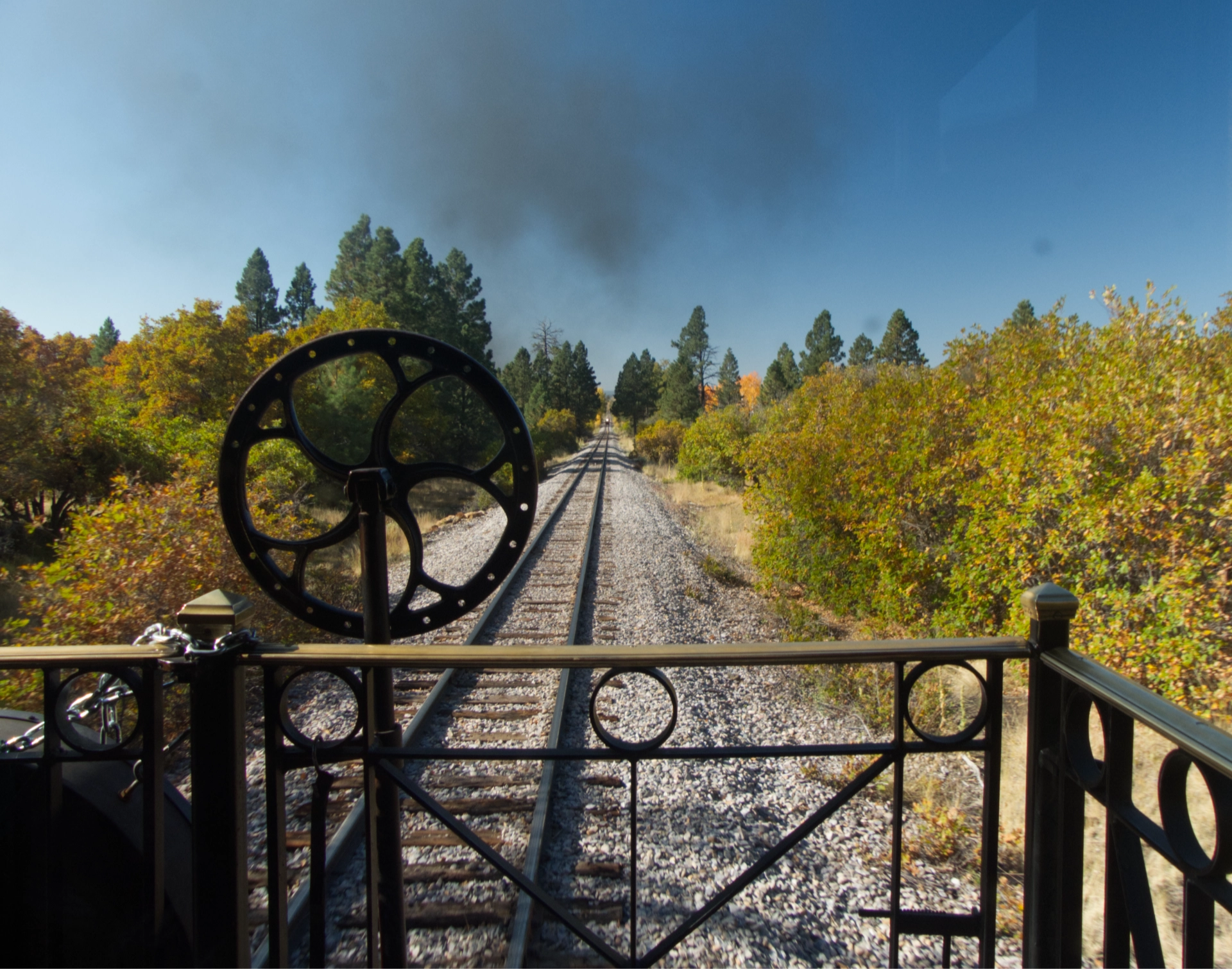 view from the platform of the parlor car