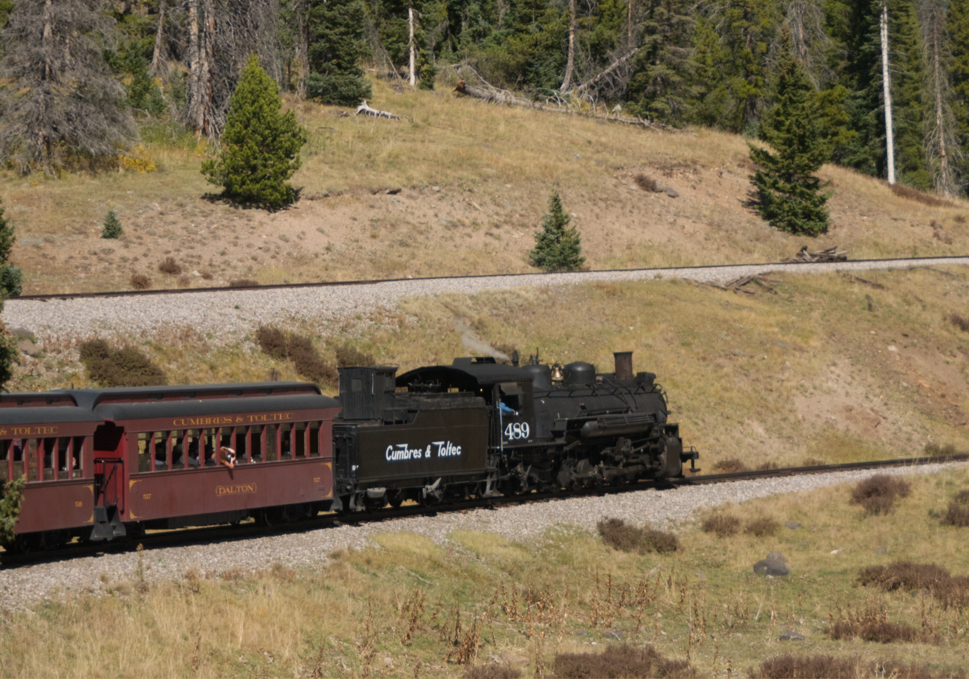 close up of the locomotive