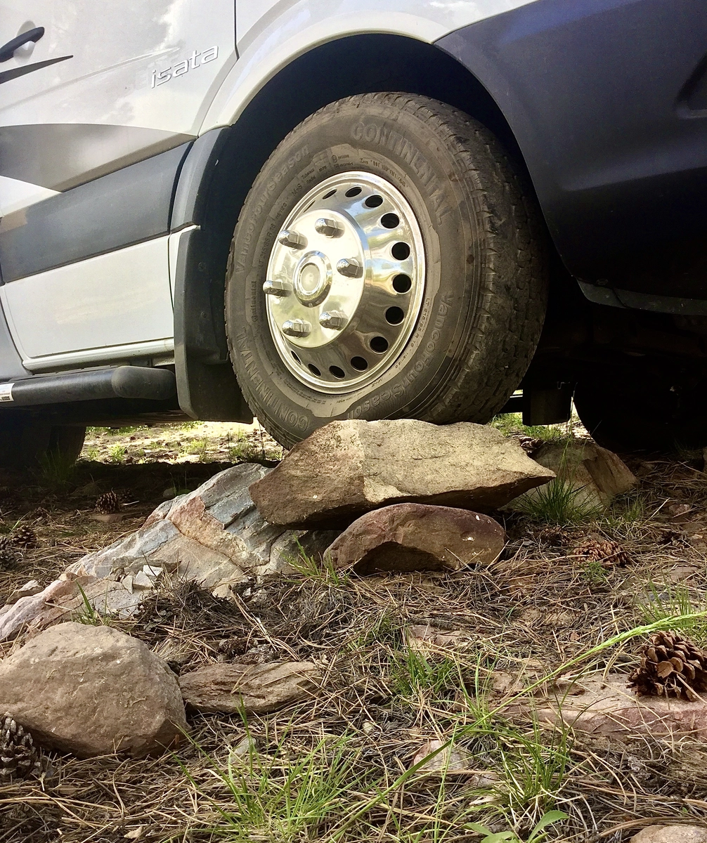 Leveling with stones
