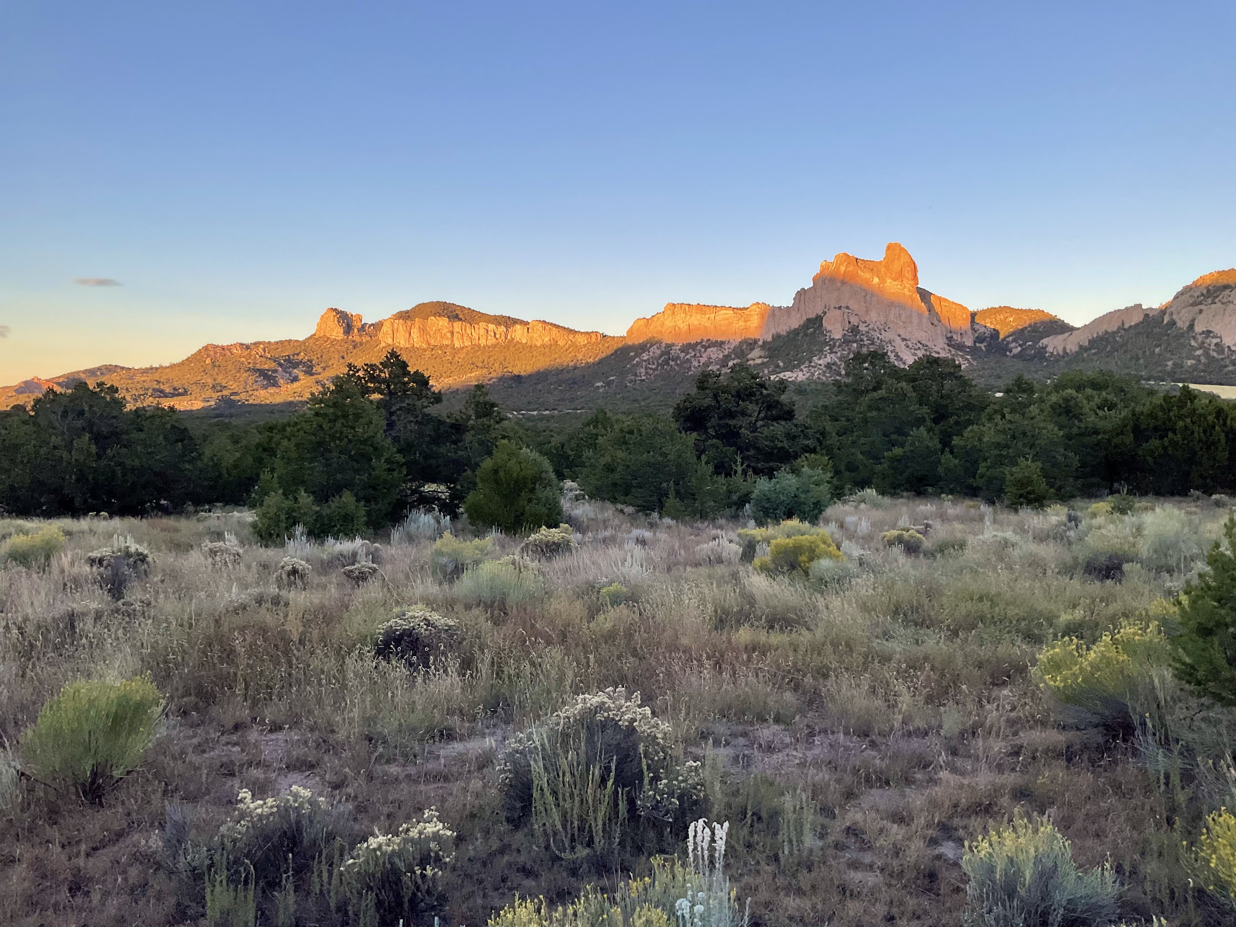 Sawtooth Mountains at sunset