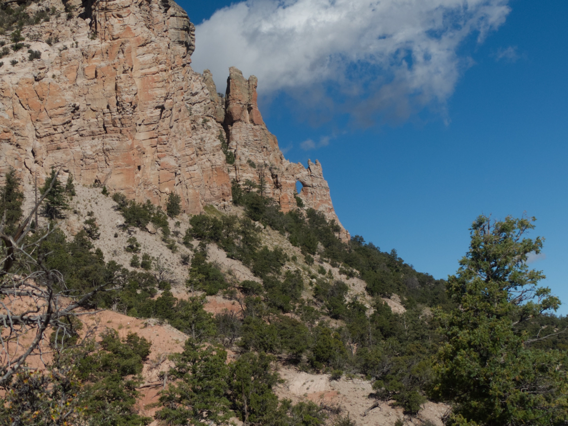 close up of the rock window