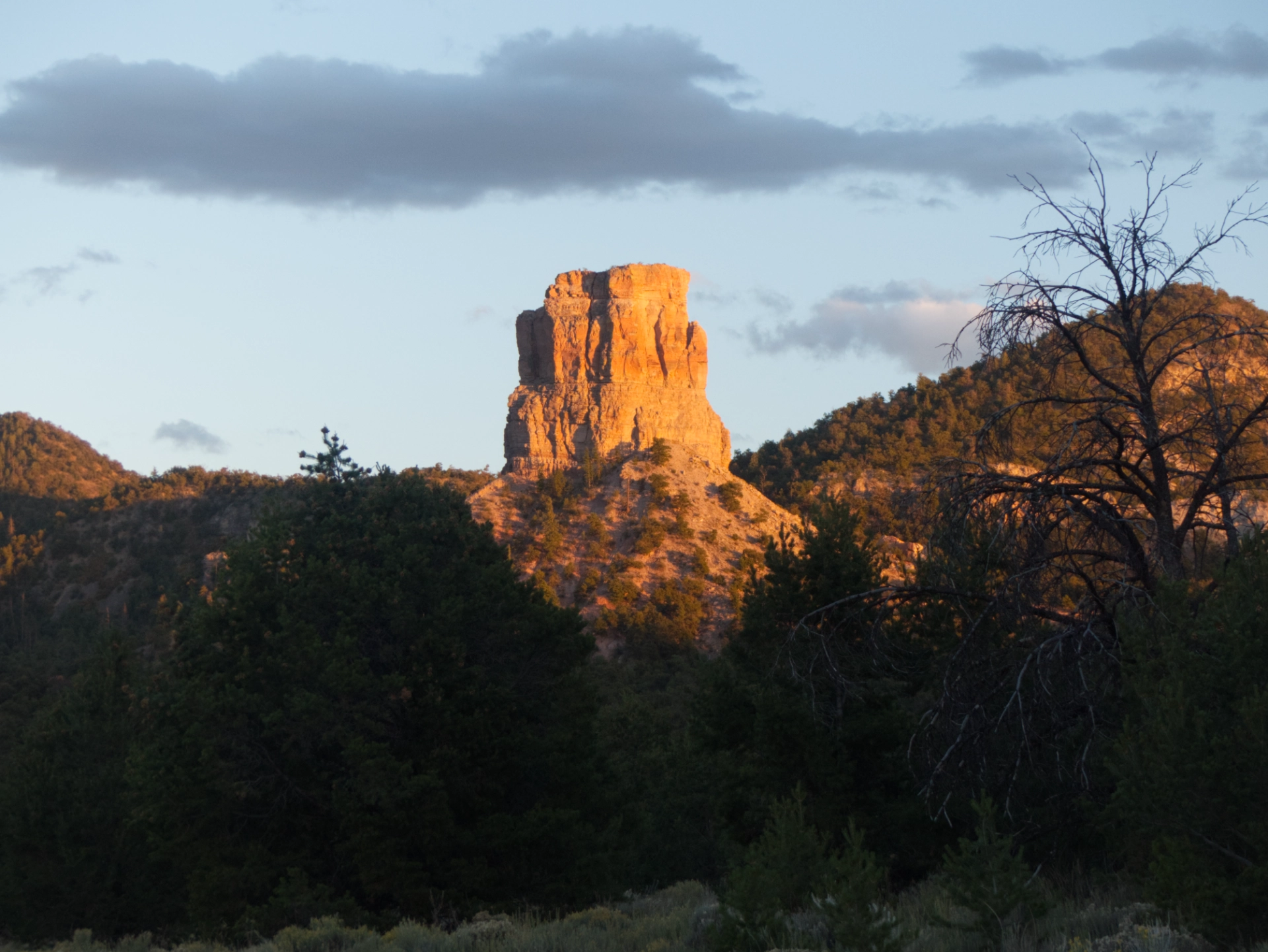 Monument Rock at sunset