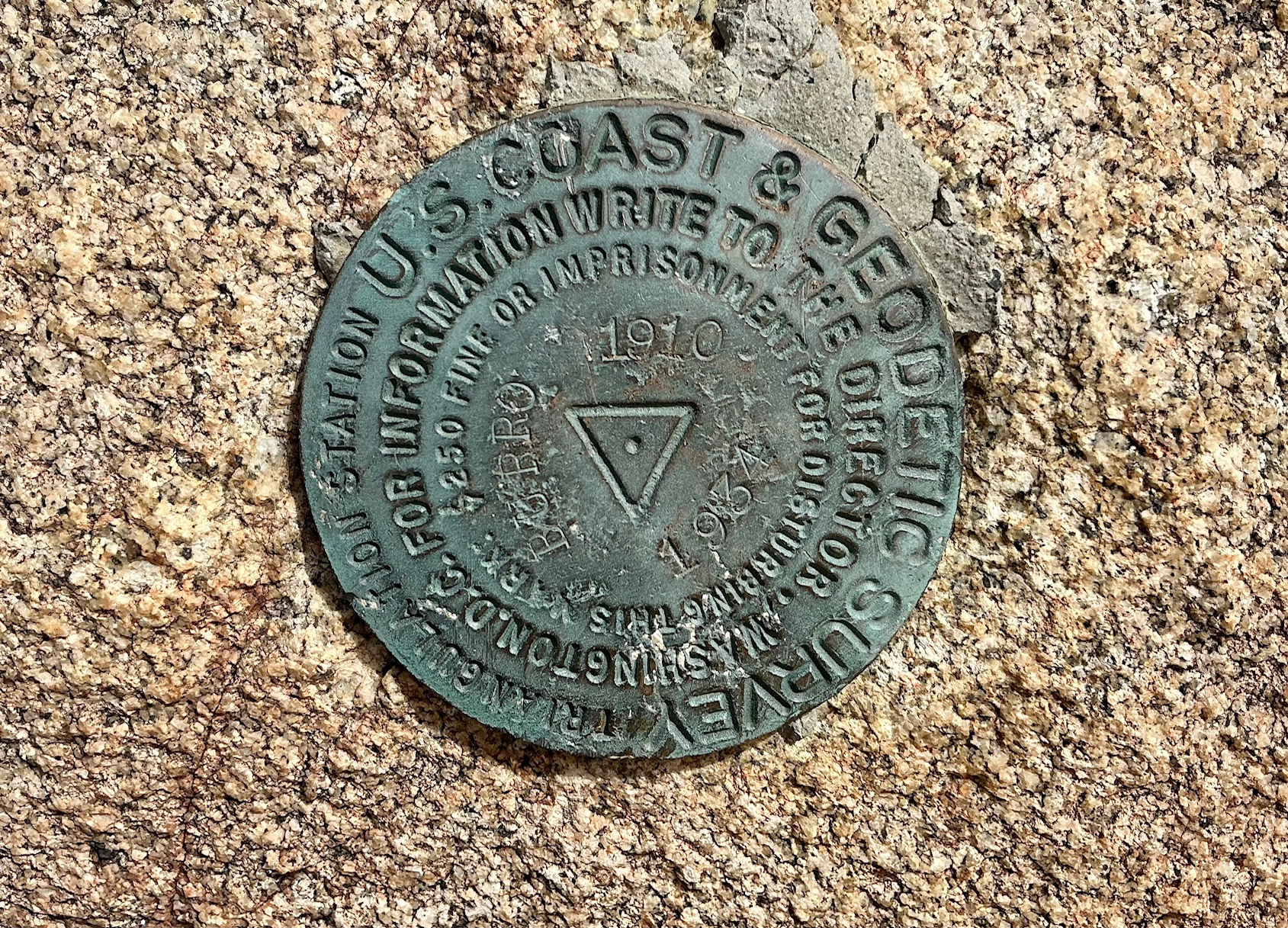 Burro Peak benchmark