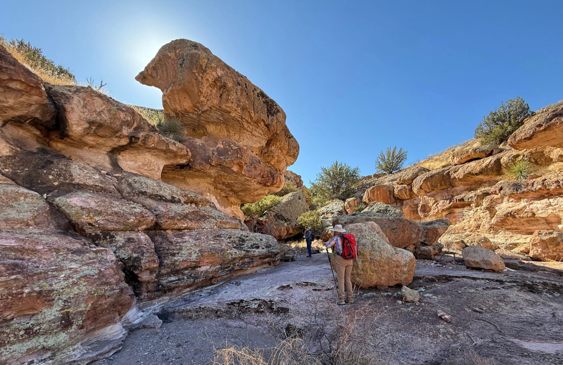 hikers in painted canyon