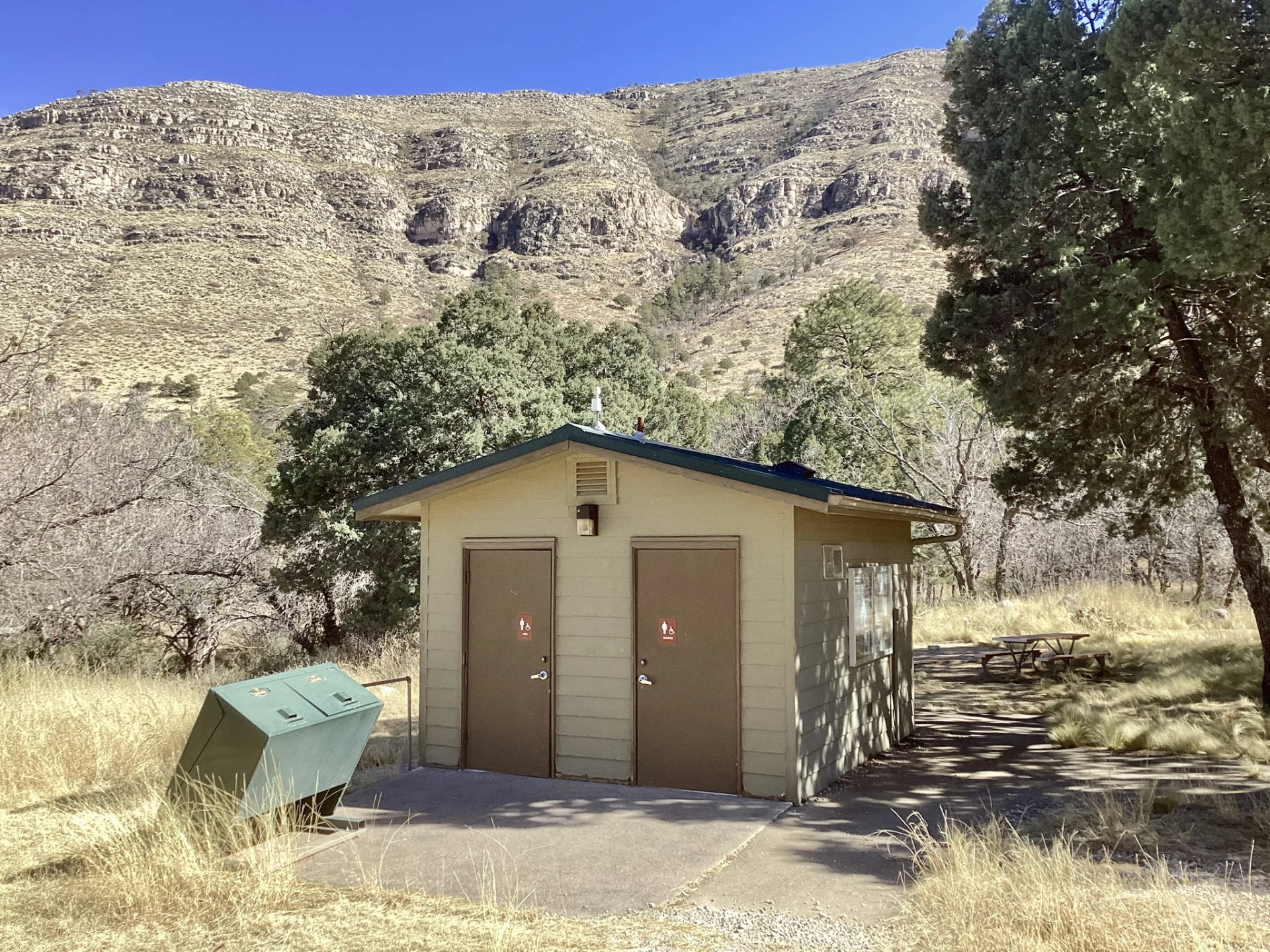 restroom at Dog Canyon