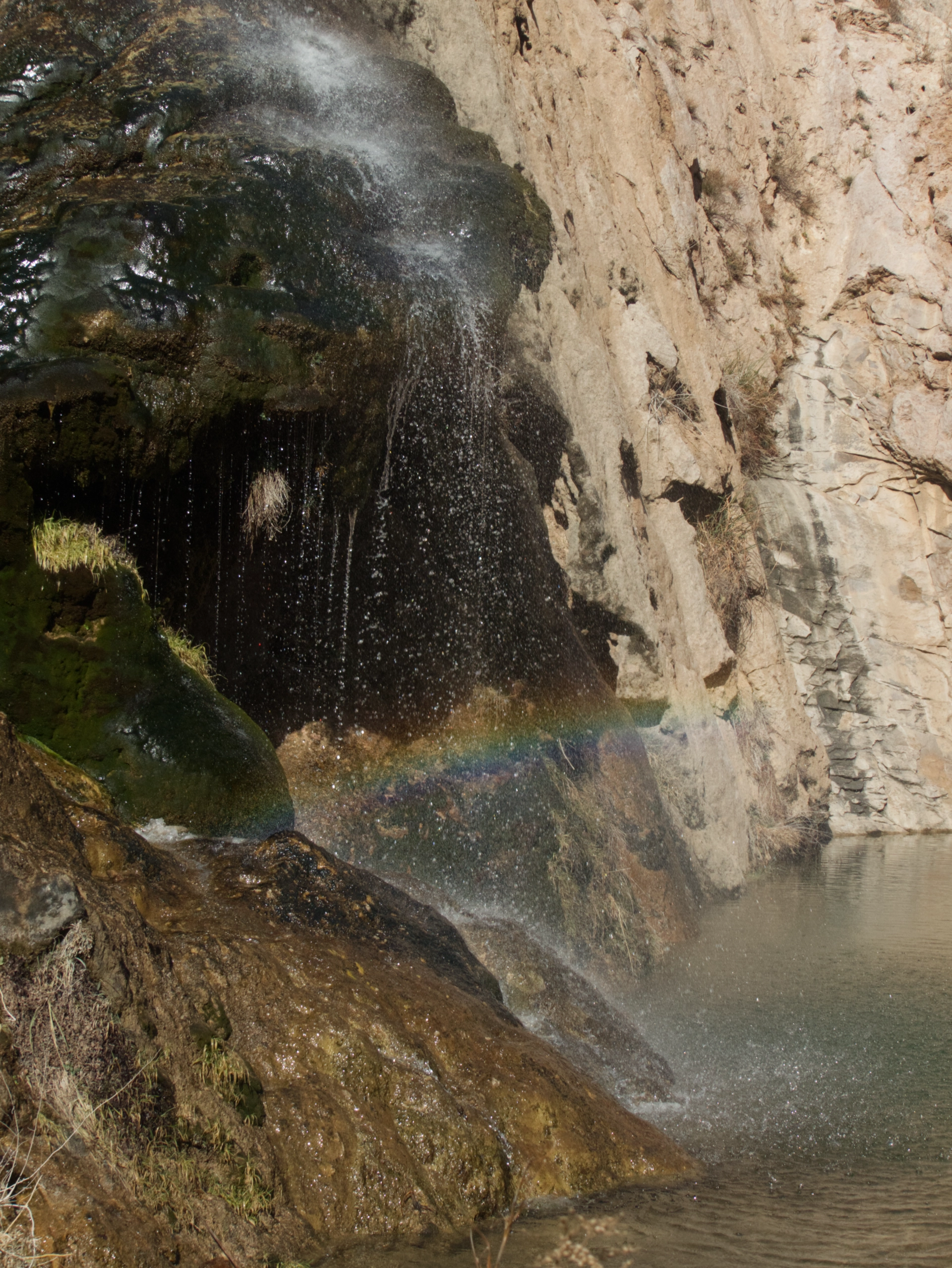 Sitting Bull Falls with a rainbow