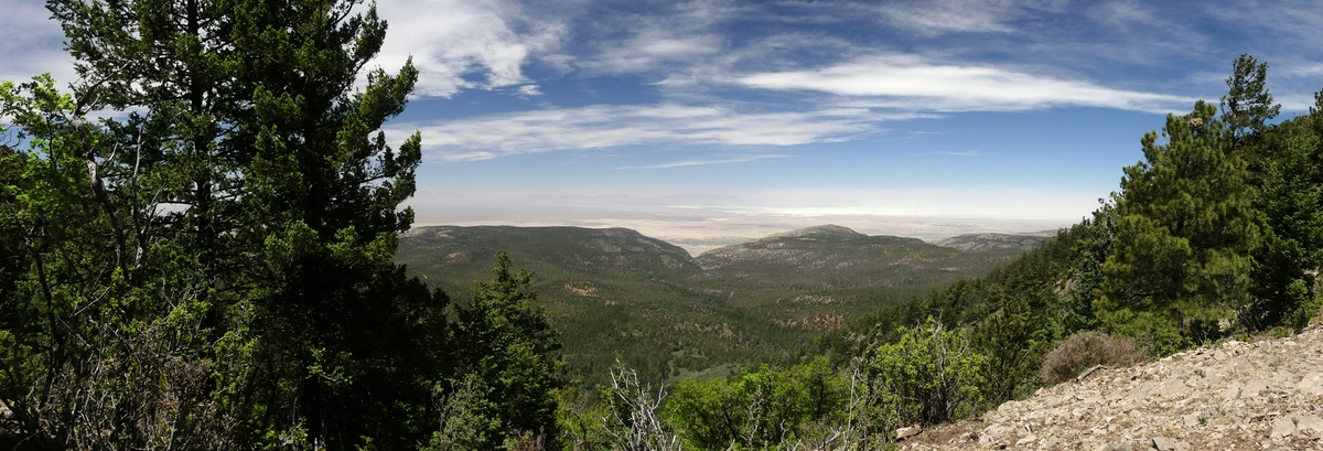 panorma from the top of the ridge