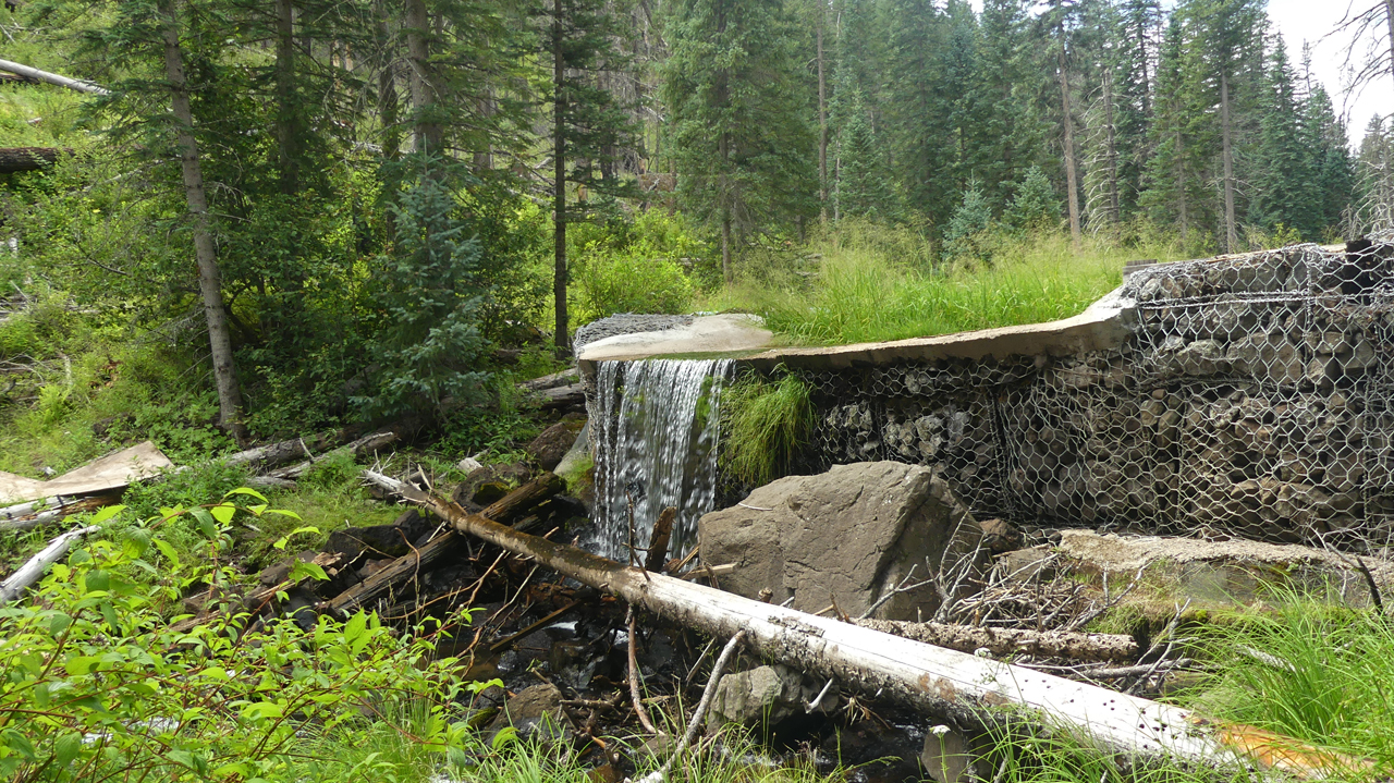 old dam on West Fork Little Colorado River